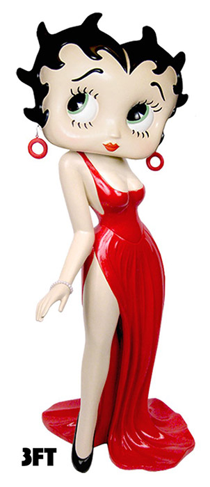 Betty Boop Red Dress Display Figure Small